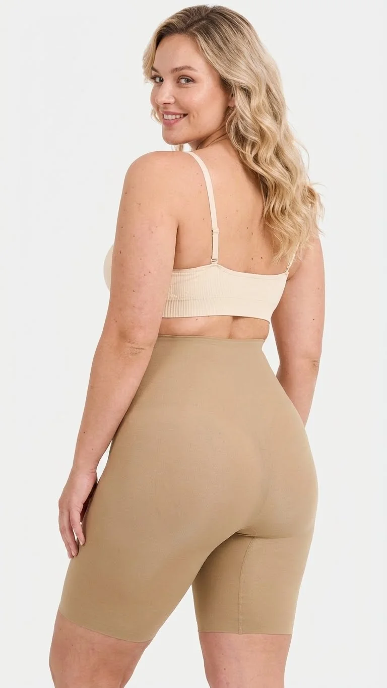 Pınarca Kadın Korse Boxer Lazer Kesim Yüksek Bel Ten Rengi - Detay Görünüm